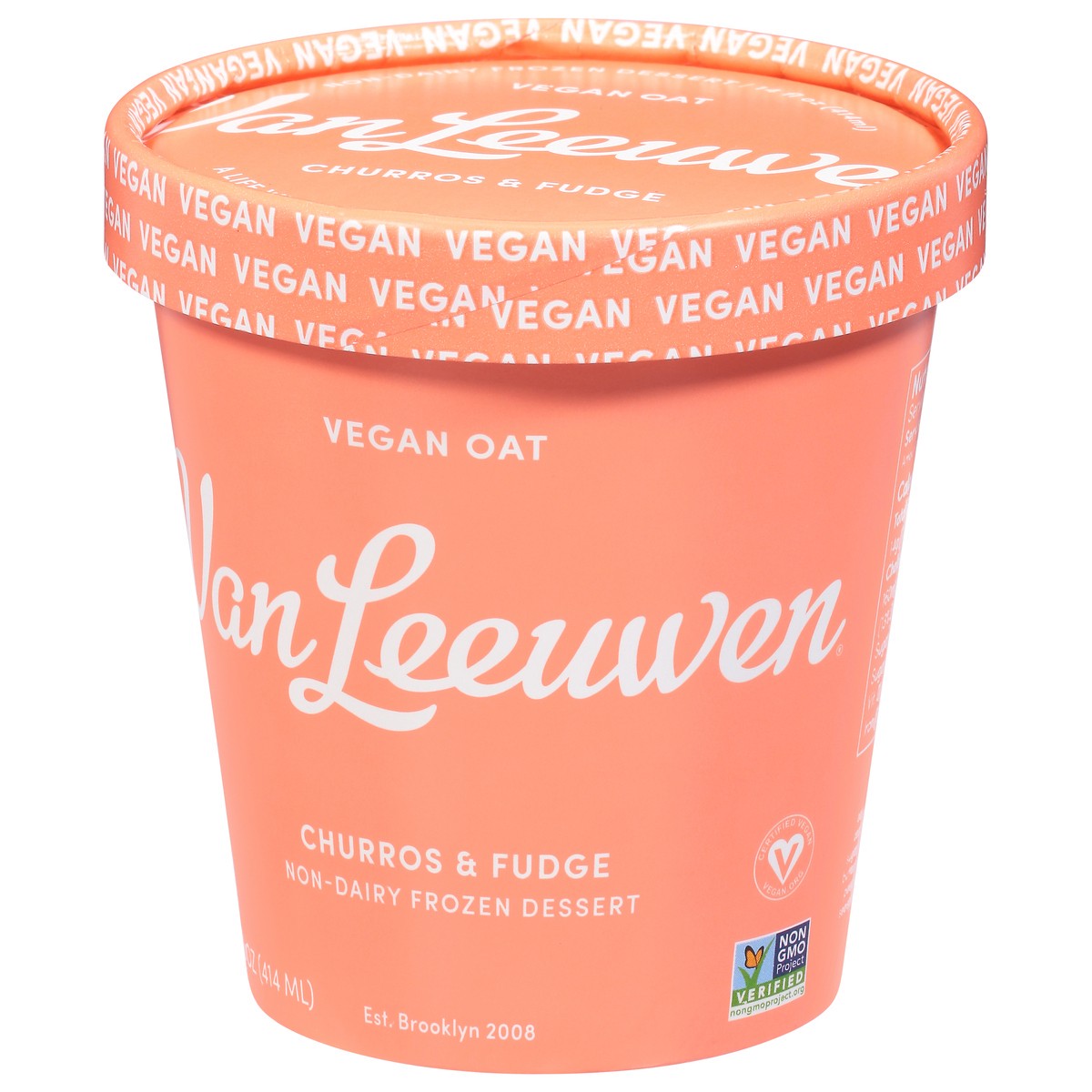 slide 11 of 14, Van Leeuwen Non-Dairy Churros & Fudge Frozen Dessert 14 fl oz, 14 fl oz