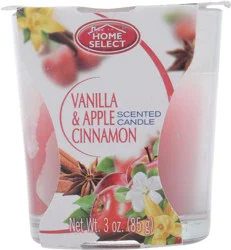 Home Select Vanilla & Apple Cinnamon Scented Candle 1 Ea