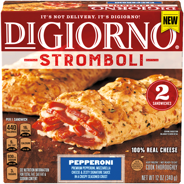 slide 1 of 1, DiGiorno Pepperoni Stromoli, 12 oz