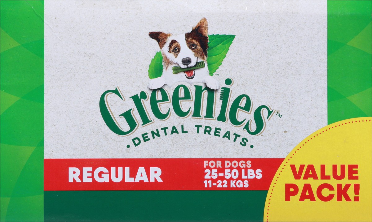 slide 7 of 9, Greenies Dental Treats Regular 25-50 Lbs (11-22 kgs) Daily Original Dog Treats Value Pack 36 Each, 36 ct