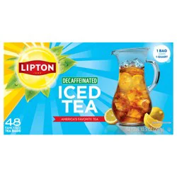 Lipton Decaffeinated Iced Tea Family Size Tea Bags - 48 Count