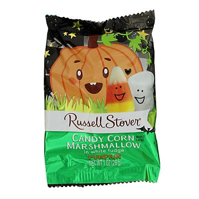 slide 1 of 1, Russell Stover Candy Corn Marshmallow Pumpkin Candy, 1 oz