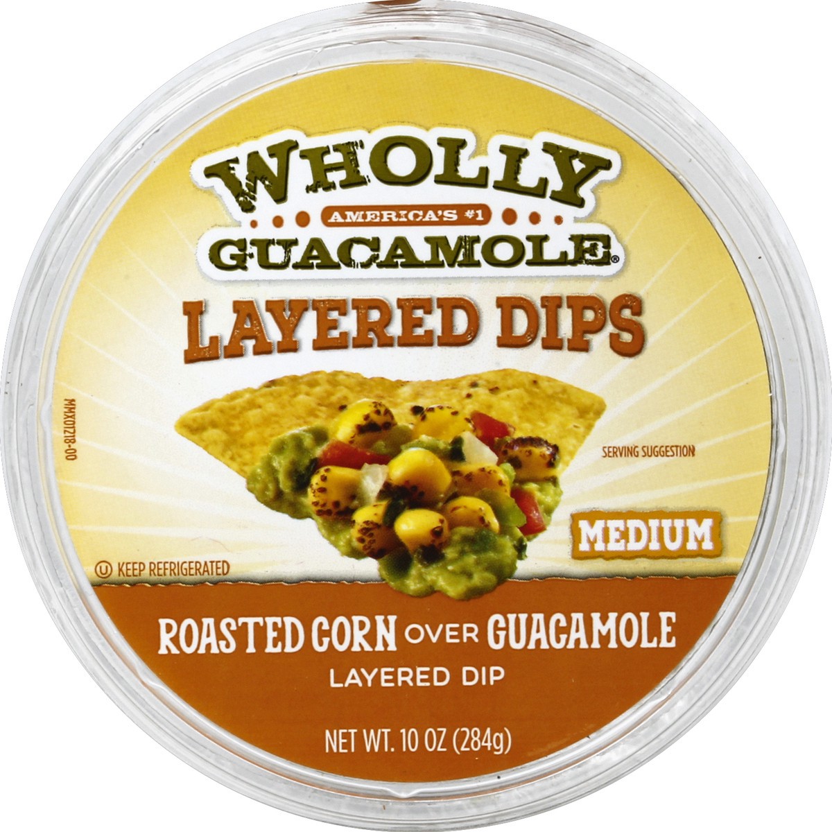 slide 2 of 3, Wholly Layered Dip, Roasted Corn over Guacamole, Medium, 10 oz