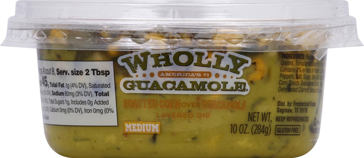 slide 3 of 3, Wholly Layered Dip, Roasted Corn over Guacamole, Medium, 10 oz