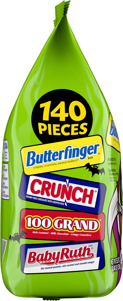 slide 7 of 7, Ferrero Butterfinger CRUNCH Baby Ruth and 100 Grand Assorted Mini and Fun Size Chocolate Candy Bars, 55.7 oz