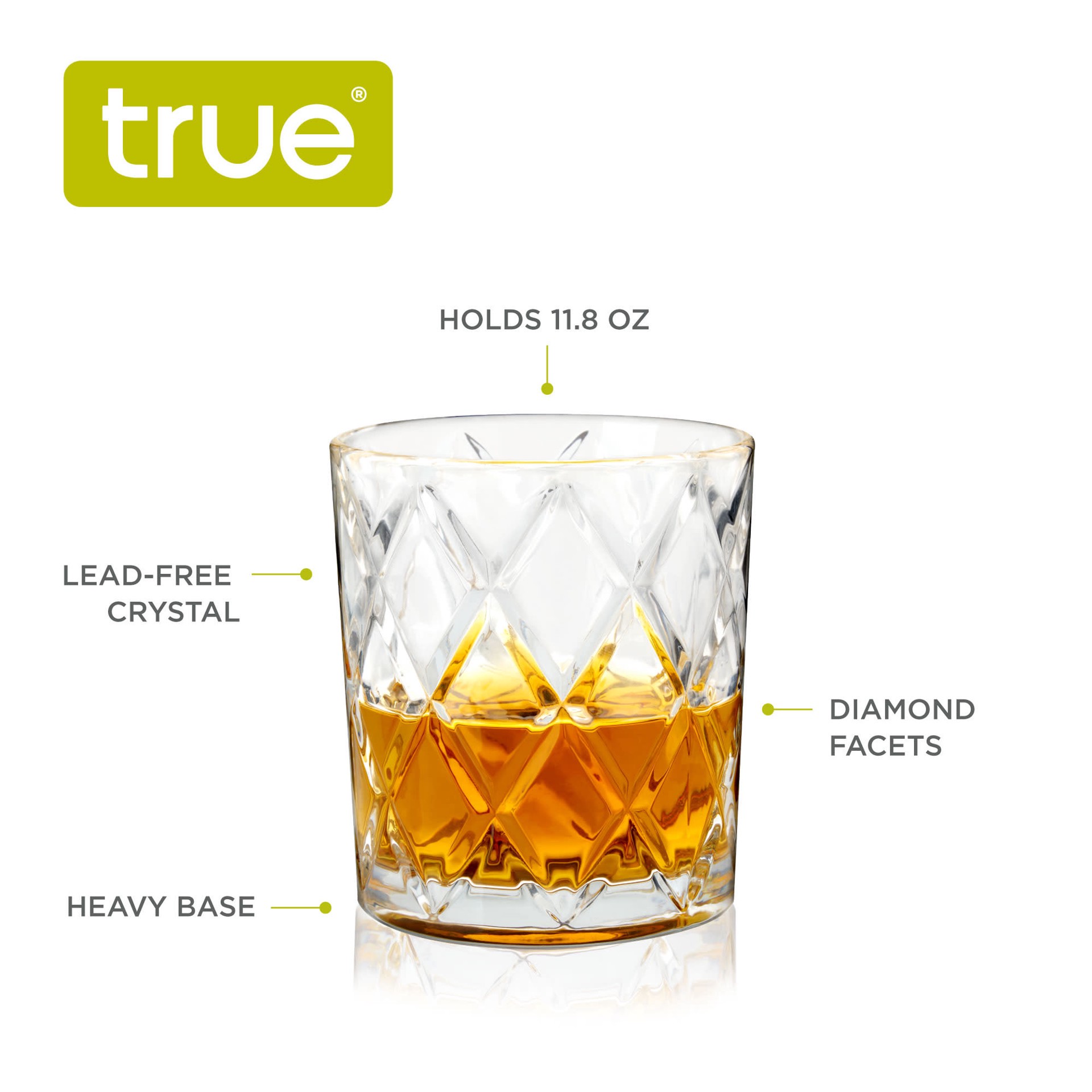 slide 4 of 5, True 11 Ounce Scotch Tumbler Glasses 4 ea, 1 ct