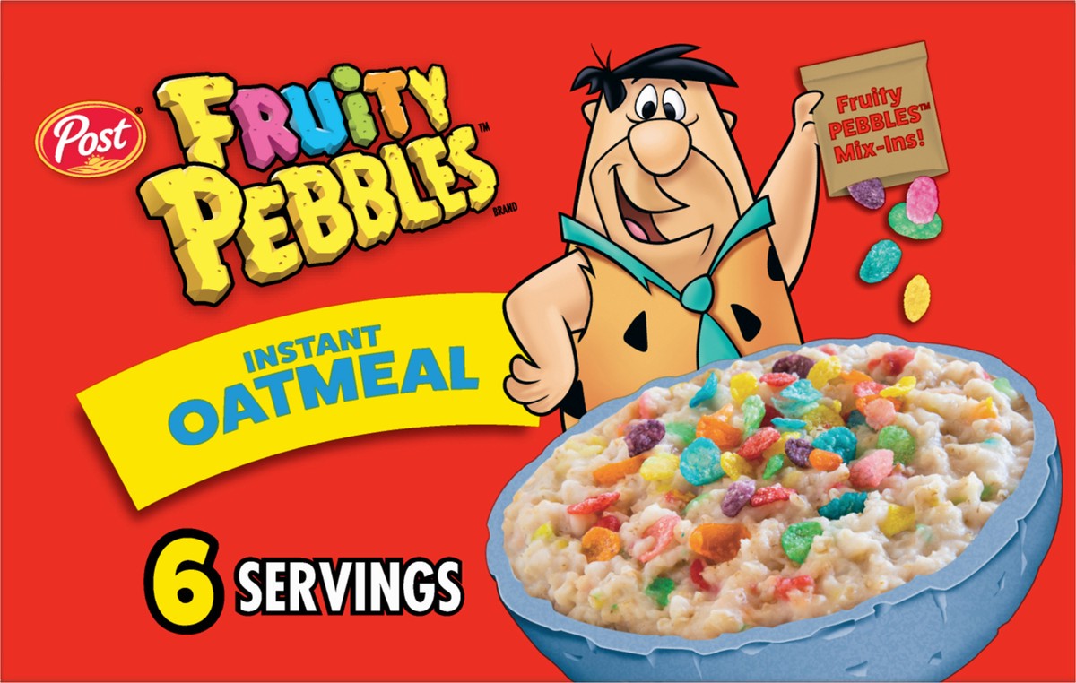 slide 12 of 14, Pebbles Fruity Pebbles Instant Oatmeal 8.4 oz, 8.4 oz