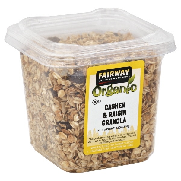 slide 1 of 1, Fairway Organic Cashew Raisin Granola, 12 oz