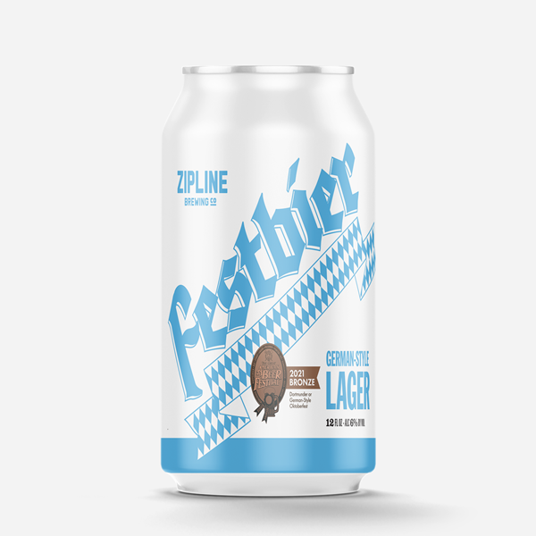slide 1 of 1, Zipline Festbier Cans 6Pk, 12 fl oz