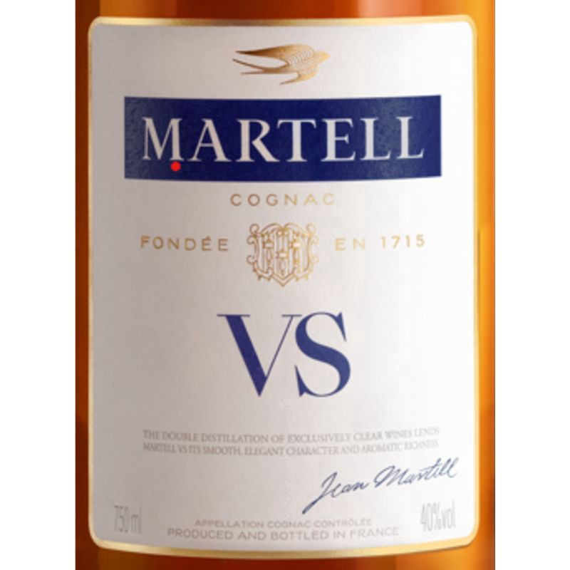 slide 2 of 6, Martell VS Cognac Bottle, 750 ml