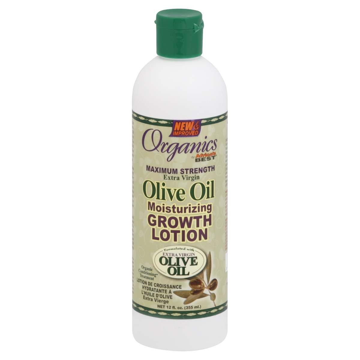 slide 1 of 1, Africa's Best Maximum Strength Extra Virgin Olive Oil Moisturizing Growth Lotion, 1.2 fl oz