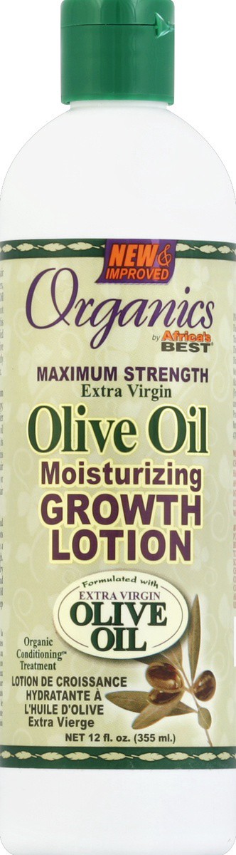 slide 3 of 3, Africa's Best Maximum Strength Extra Virgin Olive Oil Moisturizing Growth Lotion, 1.2 fl oz