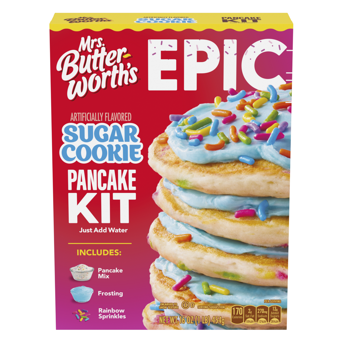 slide 1 of 29, Mrs. Butterworth's Epic Sugar Cookie Flavored Pancake Mix Kit, 16 oz., 1 ct