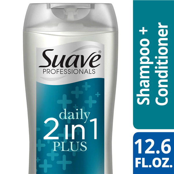 slide 1 of 1, Suave Professionals Plus 2-in-1 Shampoo And Conditioner, 12.6 oz