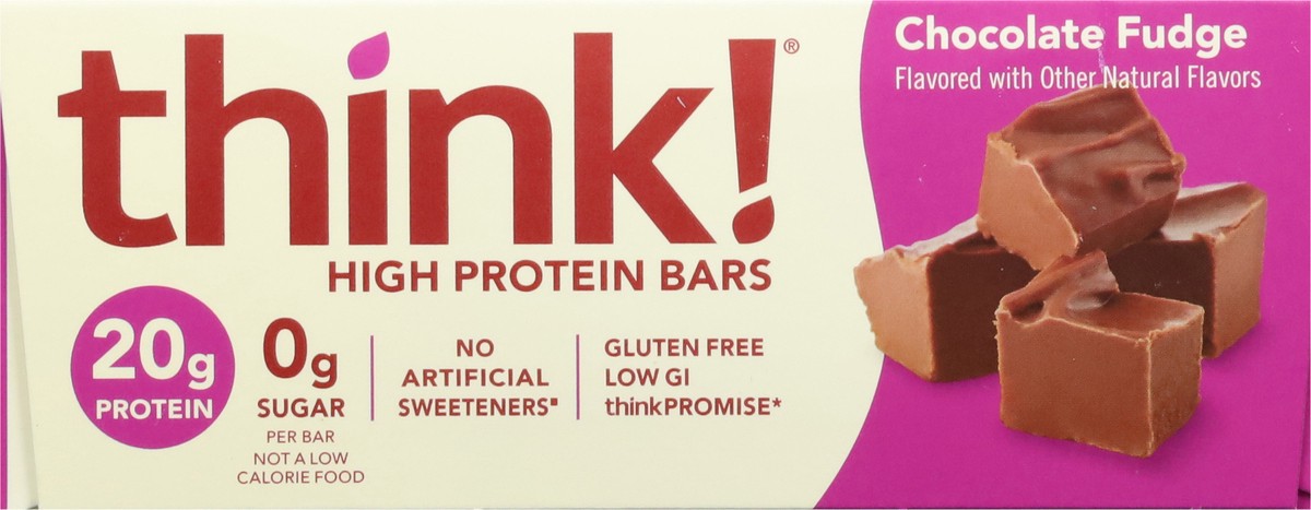 slide 7 of 12, think! Chocolate Fudge High Protein Bars 10 - 2.1 oz Bars, 10 ct