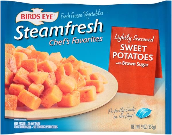 slide 1 of 1, Birds Eye Steamfresh Sweet Potatoes And Brown Sugar, 9 oz