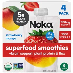 NOKA Strawberry Mango Superfood Smoothies 4 pack