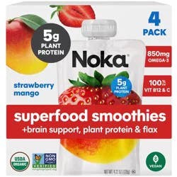 Noka® Strawberry Mango Superfood Smoothies Pouches