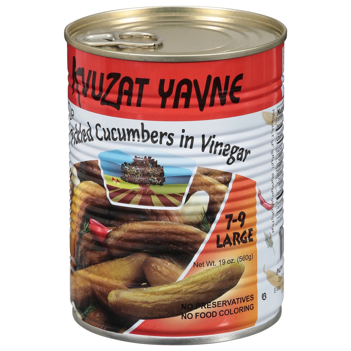 slide 7 of 9, Kvuzat Yavne Pickled Cucumbers in Vinegar 19 oz, 19 oz