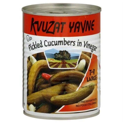 slide 1 of 1, Kvuzat Yavne Pickled Cucumbers In Vinegar, 19 oz
