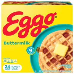 Eggo Frozen Waffles, Frozen Breakfast, Breakfast Food, Family Pack, Buttermilk, 29.6oz Box, 24 Waffles