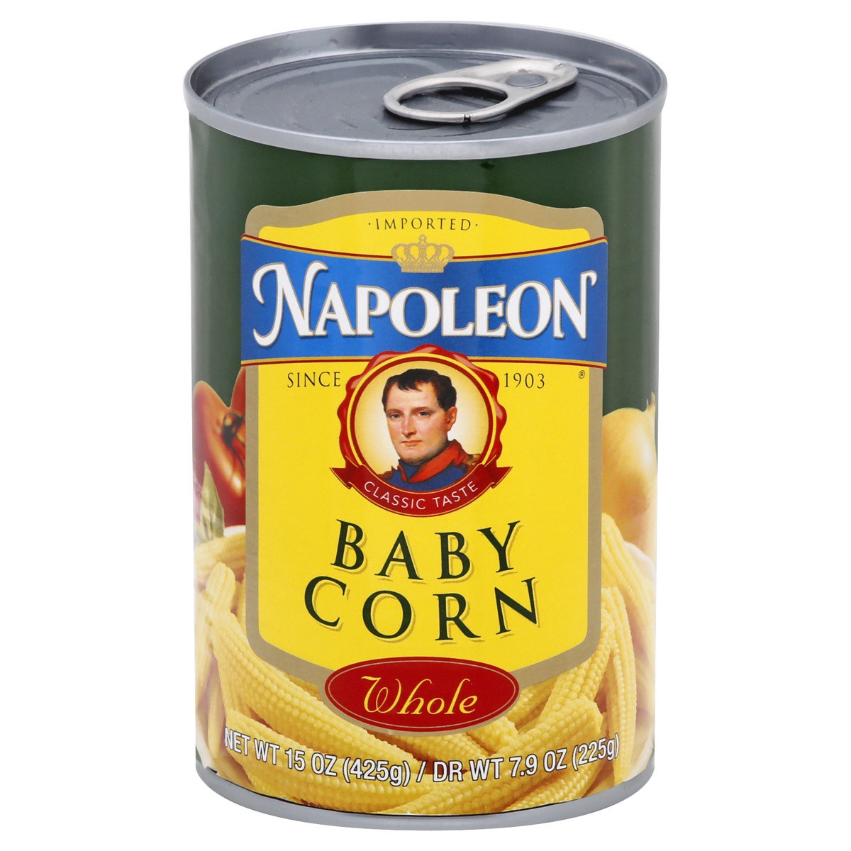slide 1 of 9, Napoleon Whole Baby Corn 15 oz, 15 oz