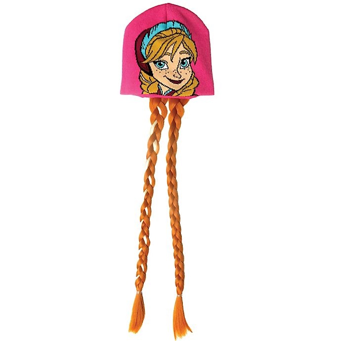 slide 1 of 2, Disney Frozen'' Anna Ponytail Beanie - Pink'', 1 ct