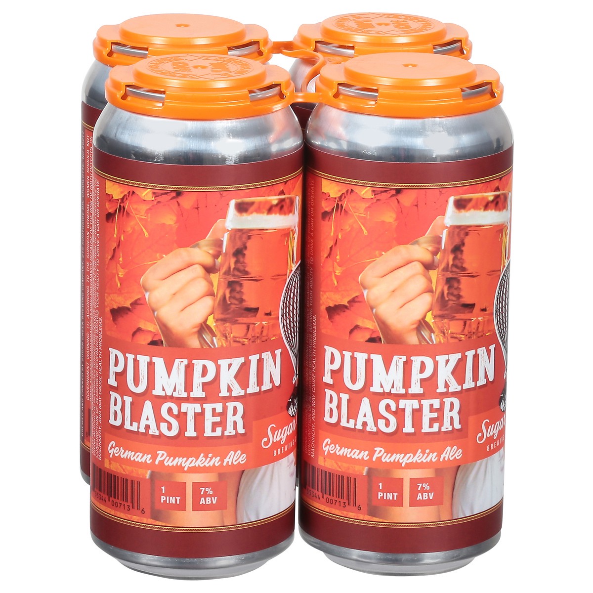 slide 1 of 9, Sugar Creek Brewing Company German Pumpkin Ale Pumpkin Blaster Beer 4 - 1 pt Cans, 4 ct; 16 oz