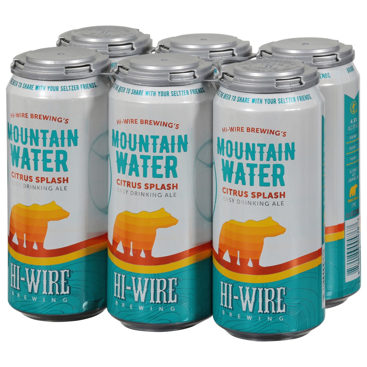 slide 9 of 9, Hi-Wire Brewing Mountain Water Easy Drinking Ale Citrus Splash Beer 6 - 1 pt Cans, 6 ct