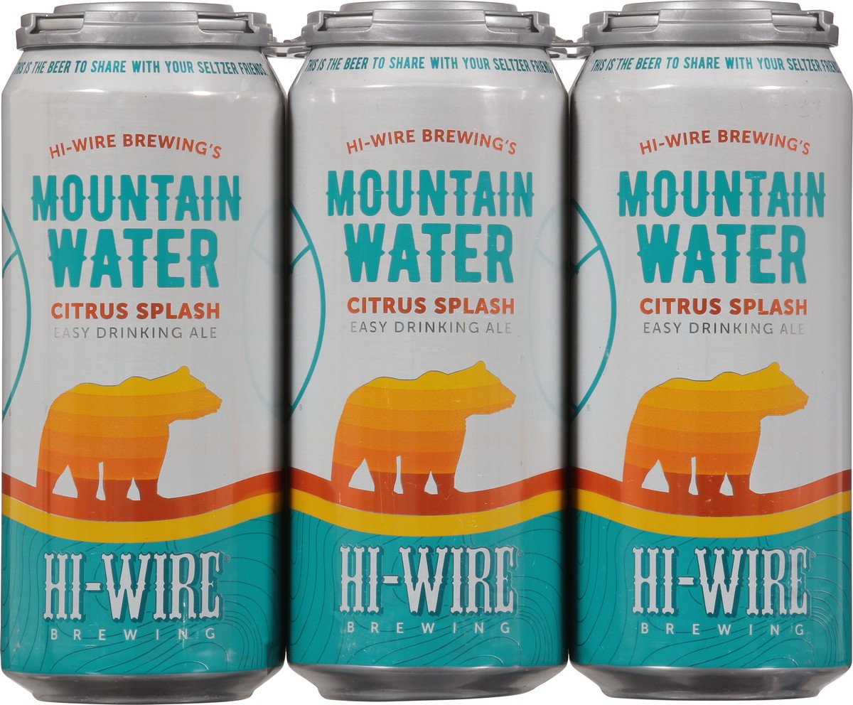 slide 6 of 9, Hi-Wire Brewing Mountain Water Easy Drinking Ale Citrus Splash Beer 6 - 1 pt Cans, 6 ct