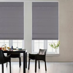 GLOWE Cordless Fabric Roman Shade - Grey