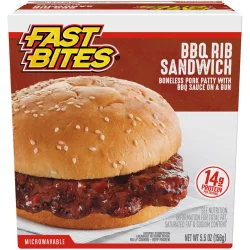 Fast Bites BBQ Rib Sandwich