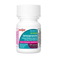 slide 4 of 29, Meijer Lansoprazole Delayed Release Capsules, Treats Frequent Heartburn, 15 mg, 14 ct