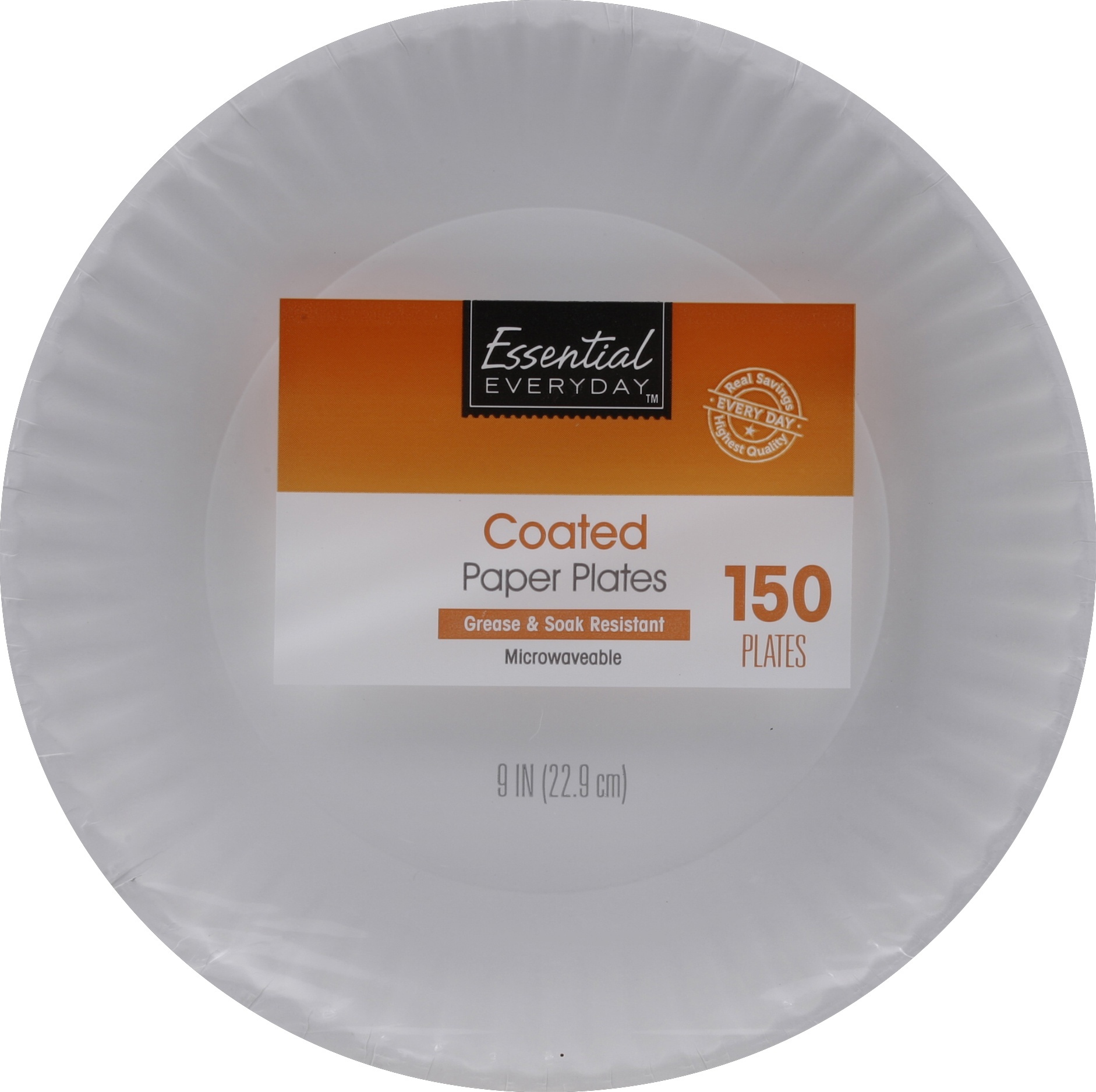 slide 1 of 1, Essential Everyday 9 Inch Coated Plates, 150 ct