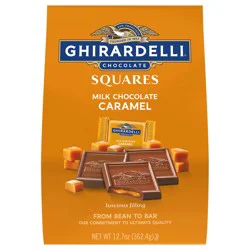 GHIRARDELLI Milk Chocolate Squares with Caramel Filling, 12.7 oz Bag