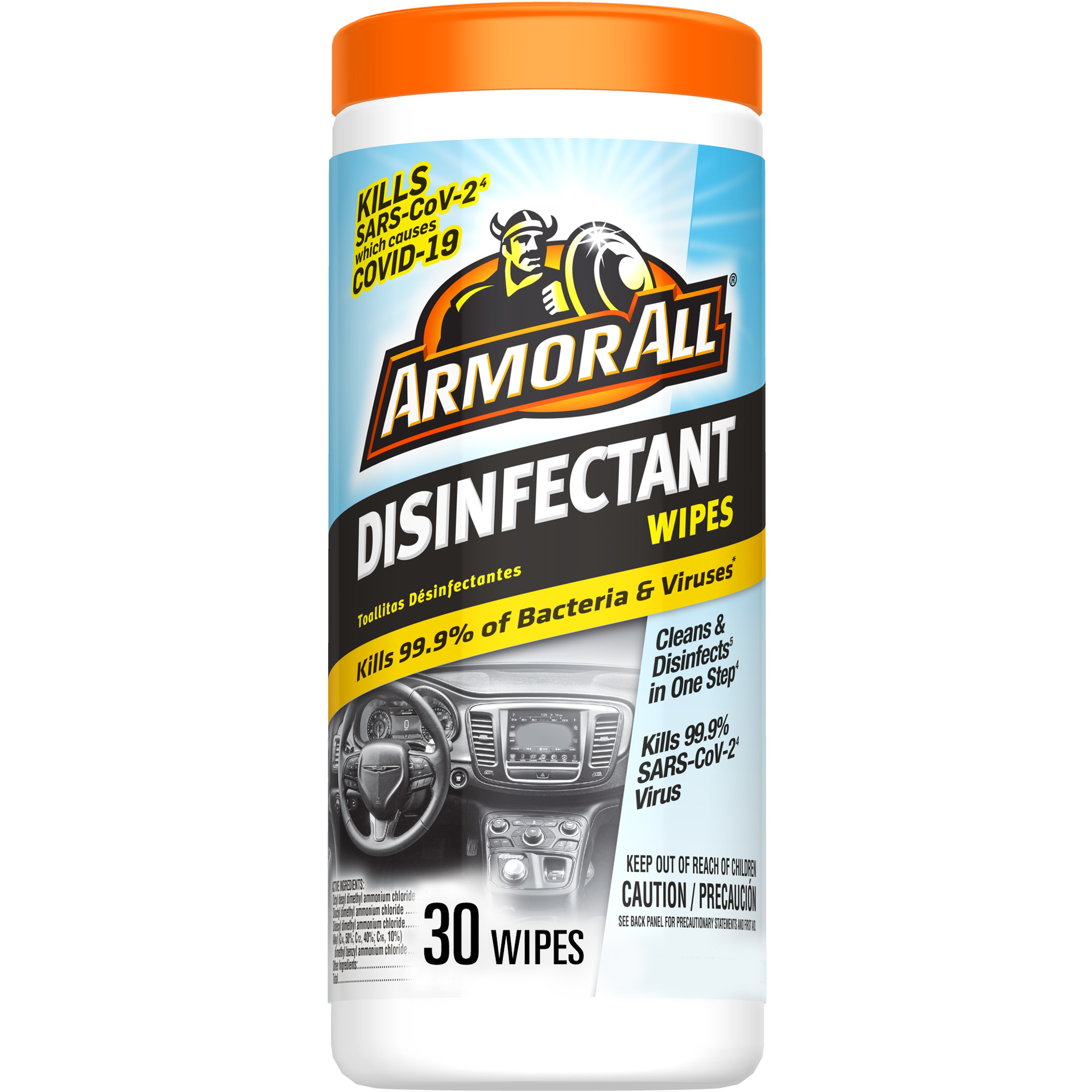 slide 4 of 4, Armor All Disinfecting Wipes 30 ea, 30 ct