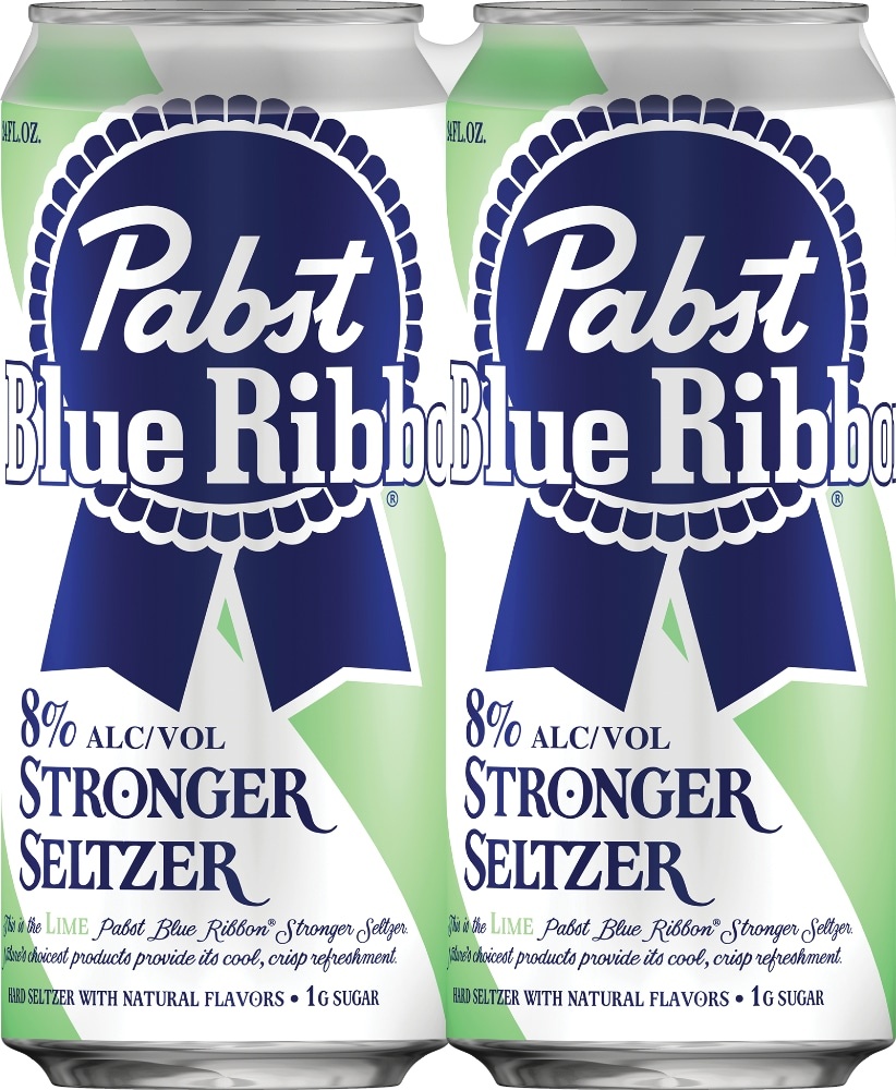 slide 1 of 1, Pabst Stronger Seltzer Lime, 16 oz