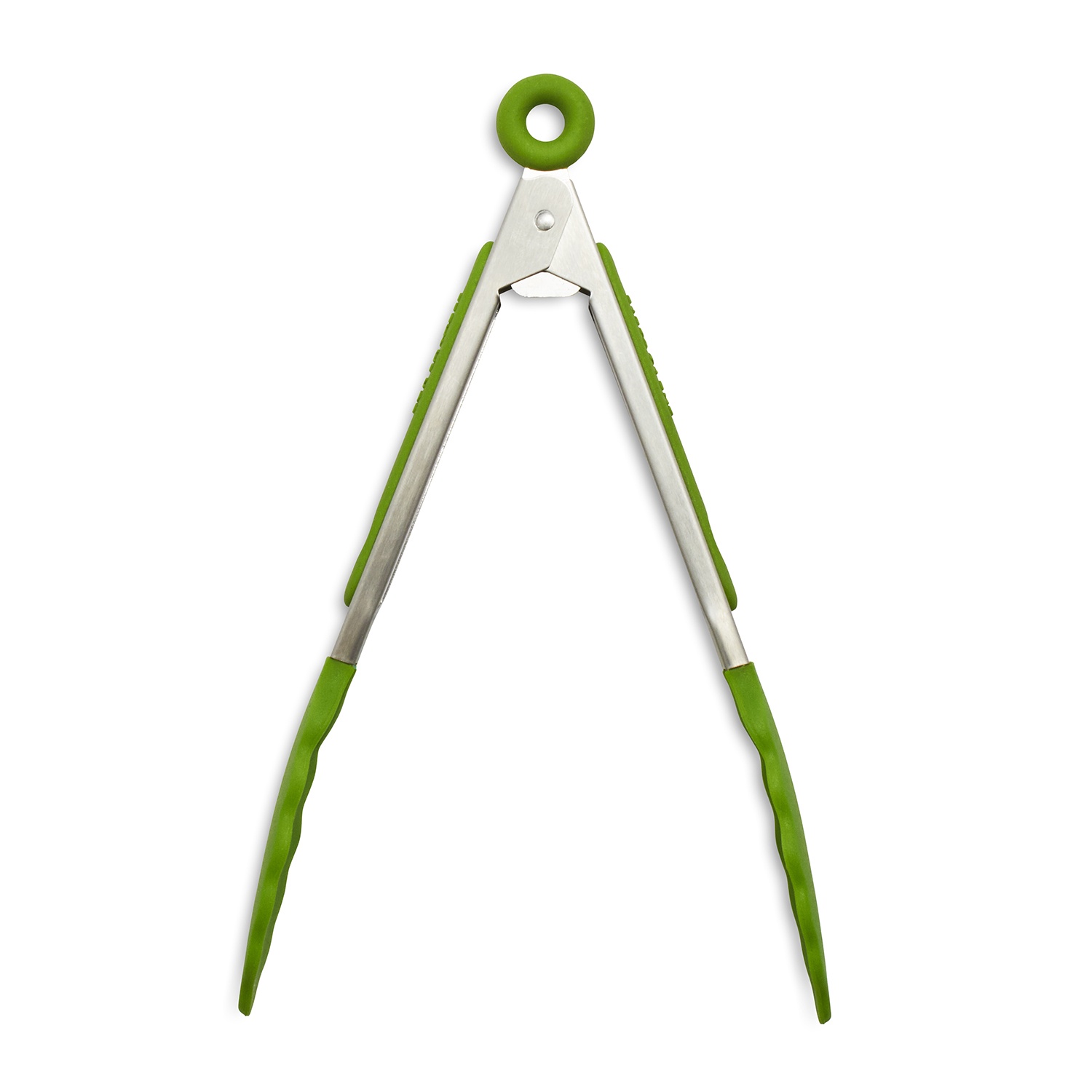 slide 1 of 1, Sur La Table Silicone-Tipped Tongs, Green, 7 in