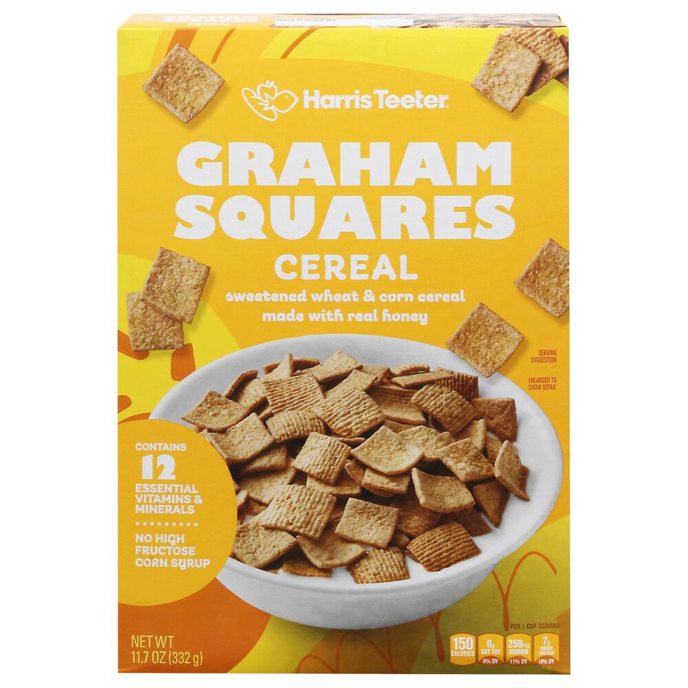 slide 2 of 6, Harris Teeter Graham Squares Cereal, 11.7 oz