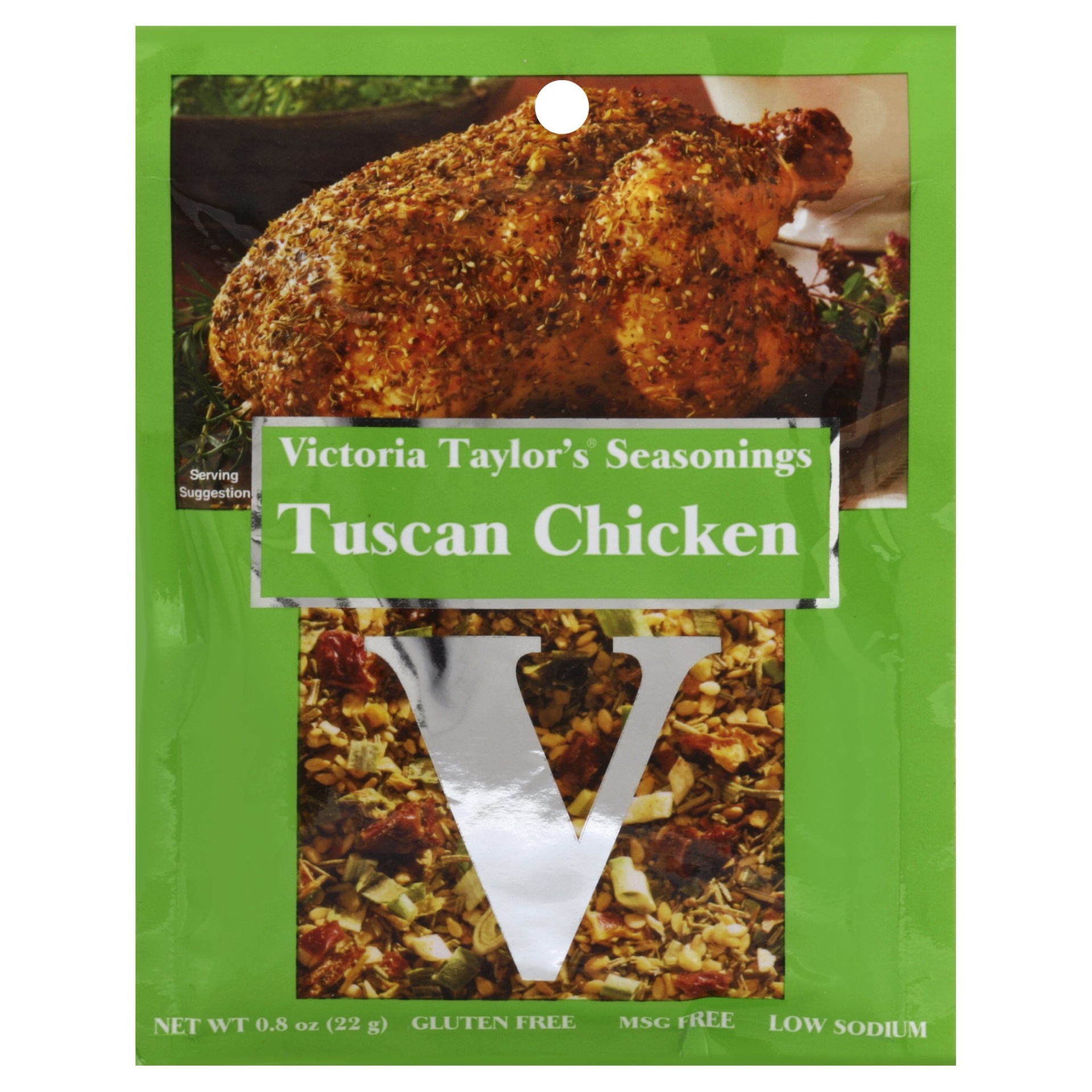 slide 1 of 1, Victoria Taylor's Seasonings Tuscan Chicken, 0.8 oz