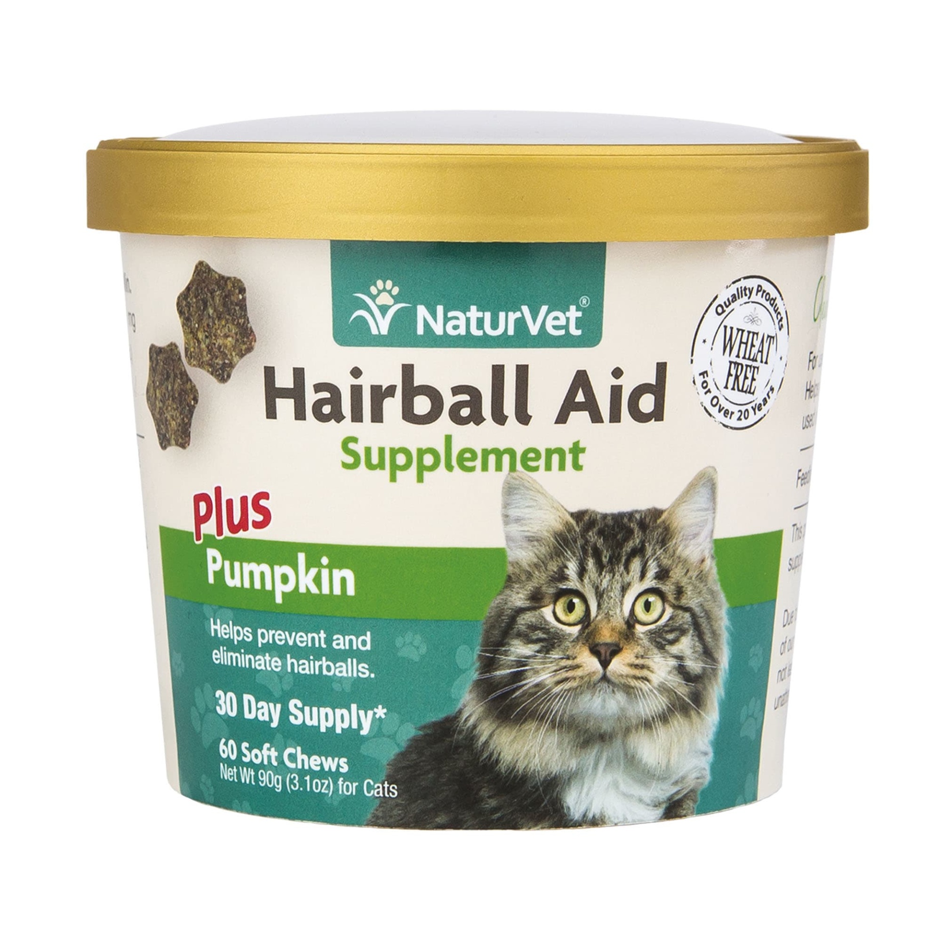 slide 1 of 1, NaturVet Cat Hairball Aid Supplement, 3.1 oz