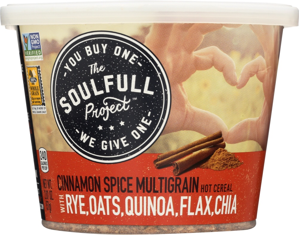 slide 1 of 2, The Soulfull Project Cinnamon Spice Multigrain Hot Cereal, 2.01 oz