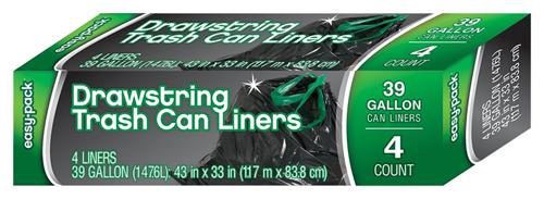 slide 1 of 1, Easy Pack Ep Trash Bag Drawstring, 4 ct