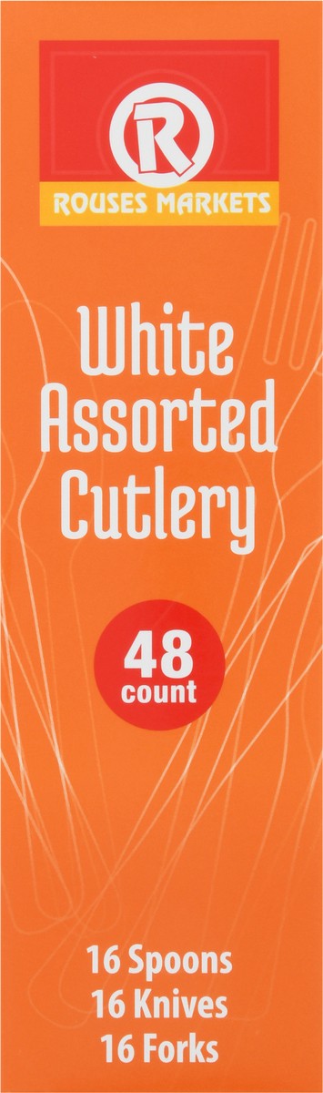 slide 9 of 10, Rouses Markets White Assorted Cutlery 48 ea, 48 ct