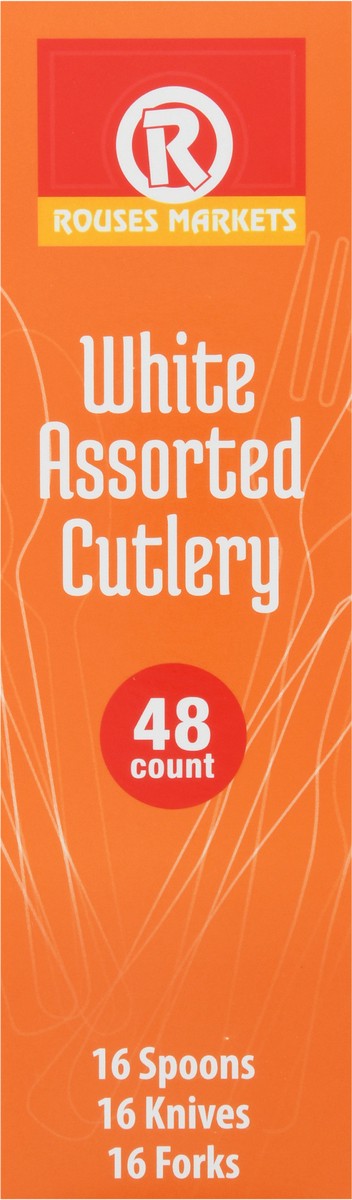 slide 7 of 10, Rouses Markets White Assorted Cutlery 48 ea, 48 ct