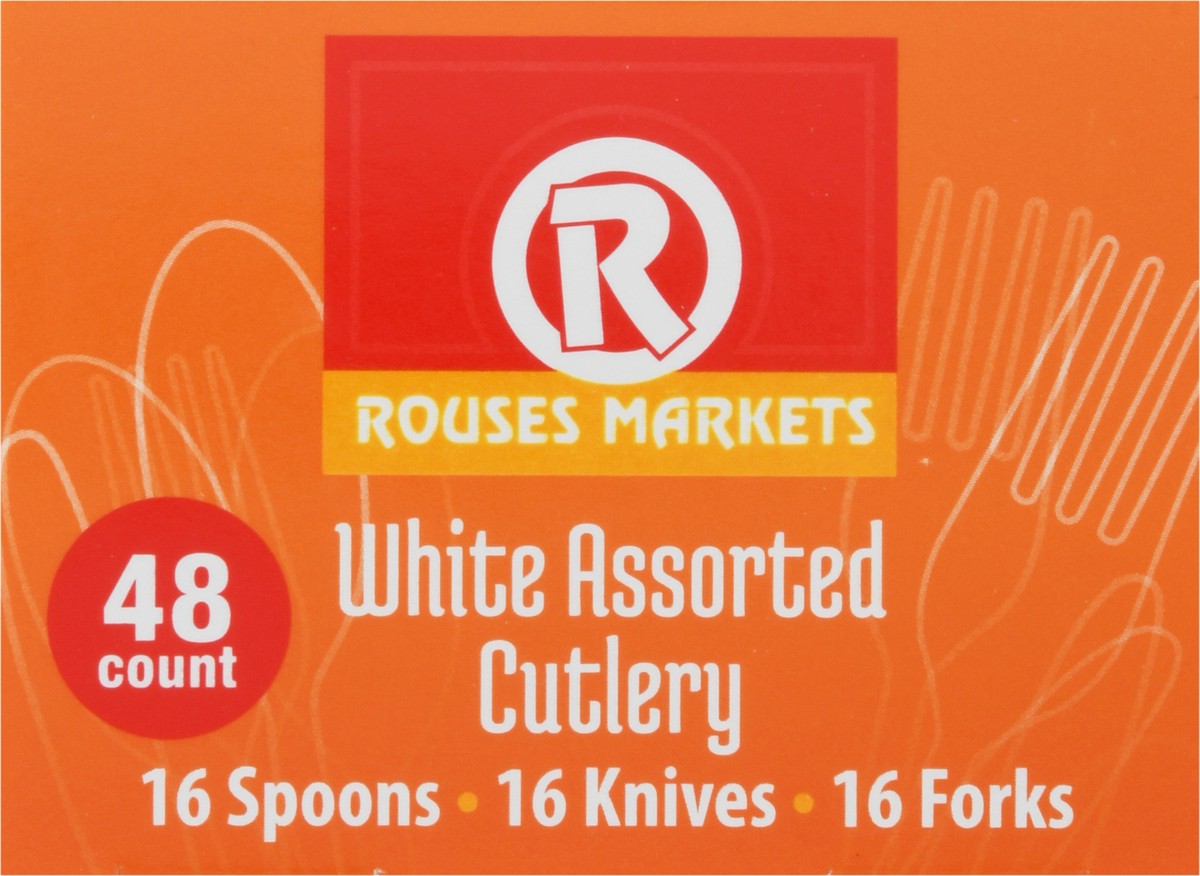 slide 8 of 10, Rouses Markets White Assorted Cutlery 48 ea, 48 ct