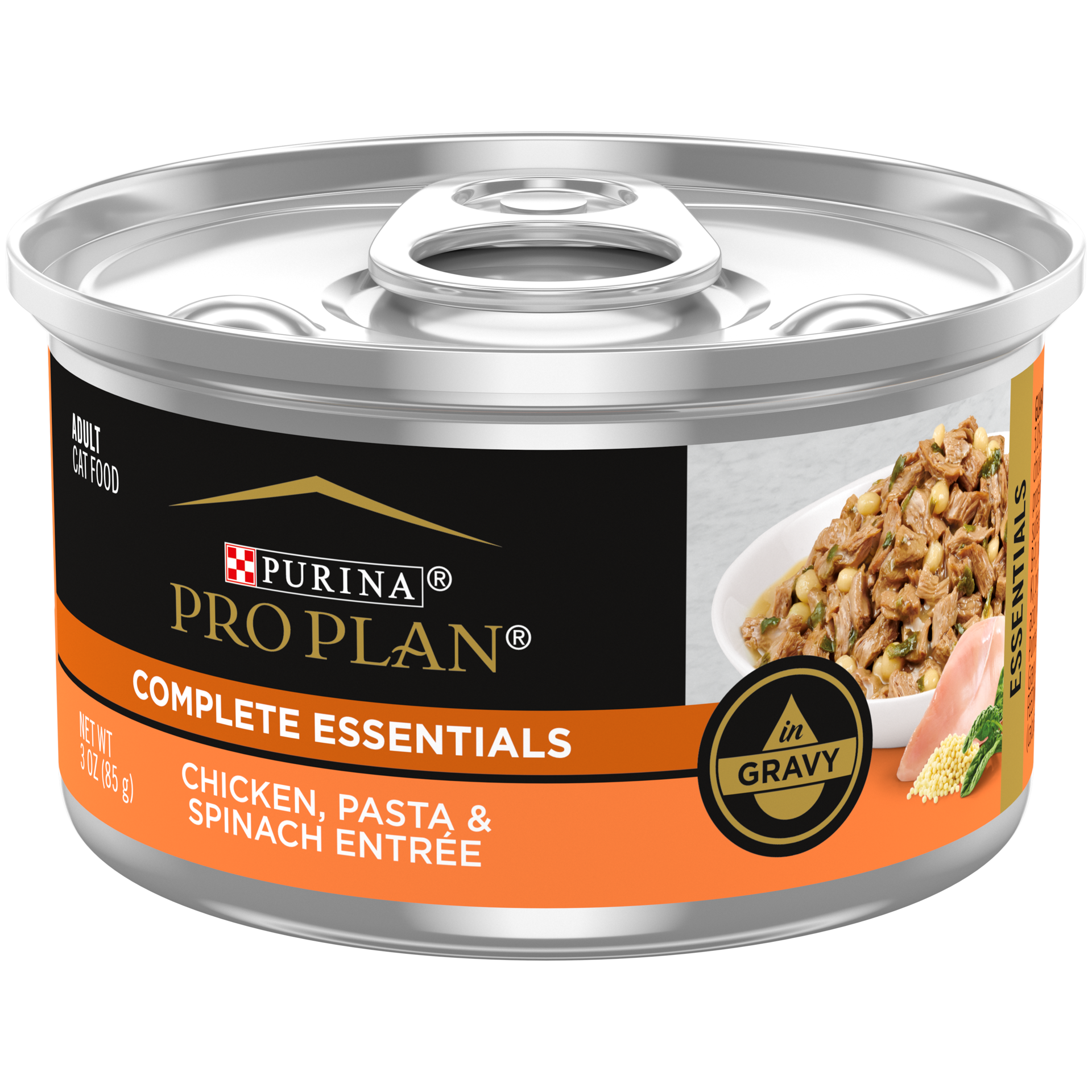 slide 1 of 2, Pro Plan Purina Pro Plan High Protein Cat Food Gravy, Chicken, Pasta and Spinach Entree, 3 oz