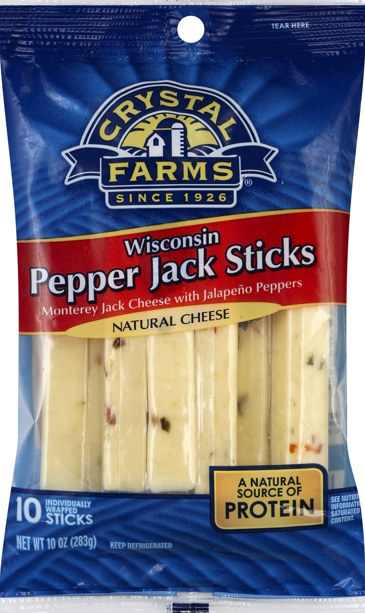 slide 1 of 4, Crystal Farms Cheese Sticks 10 ea, 10 ct