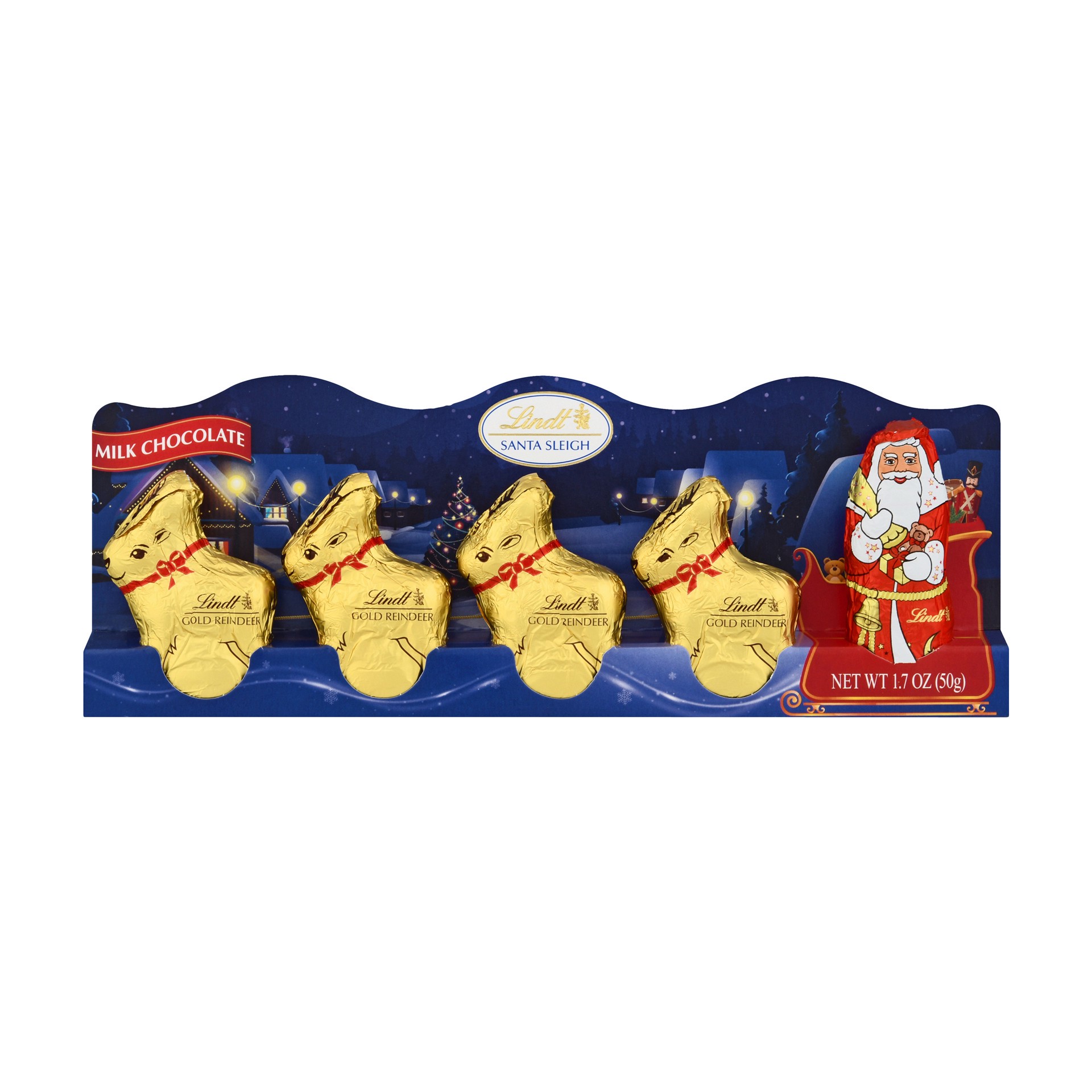 slide 1 of 5, Lindt Mini Sleigh Milk Chocolate Candy, 1.7 oz. 5-Pack, 1.7 oz