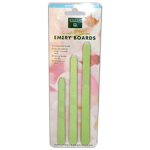 slide 1 of 1, Earth Therapeutics Smooth Shape Emery Board, 15 ct